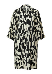 Freizeitkleid gemustert Midi - 99A0-GREY/BLACK - Beige