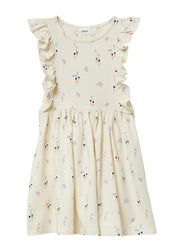 Jerseykleid Midi aus Baumwolle - 06A2-WHITE - Weiß