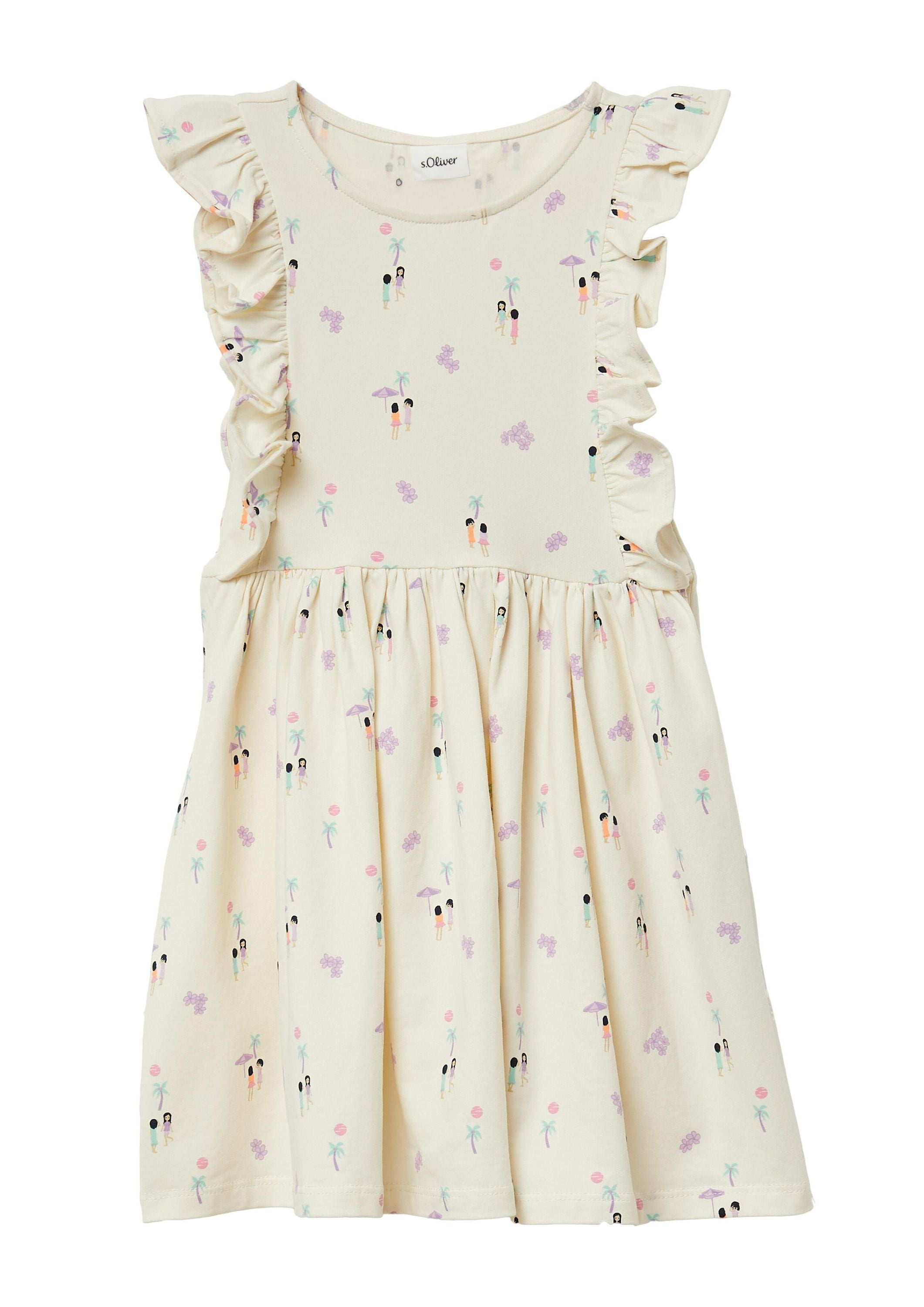 Jerseykleid Midi aus Baumwolle - 06A2-WHITE - Weiß