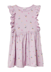 Jerseykleid Midi aus Baumwolle - 42A2-LILAC/PINK - Violett