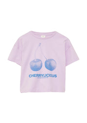 T-Shirt aus Baumwolle - 42D3-LILAC/PINK - Violett