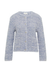 Strickjacke aus Baumwollmix - 50X3-BLUE - Blau