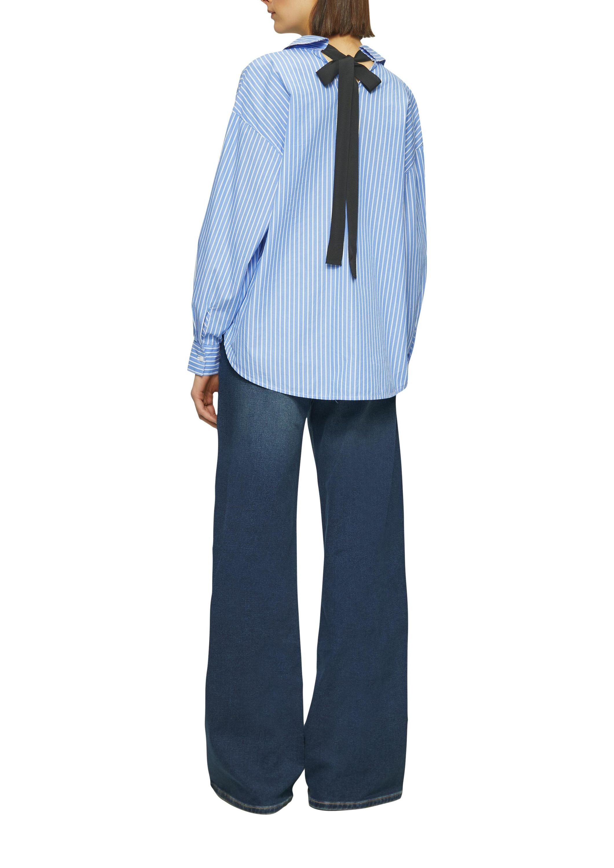 Hemdbluse aus Baumwolle - 55G9-BLUE - Blau