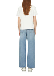 T-Shirt aus Baumwolle - 0100-WHITE - Weiß