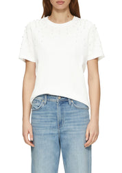 T-Shirt aus Baumwolle - 0100-WHITE - Weiß