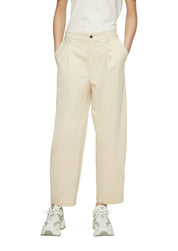 Bundfaltenhose Wide Leg - 8100-BROWN - Beige