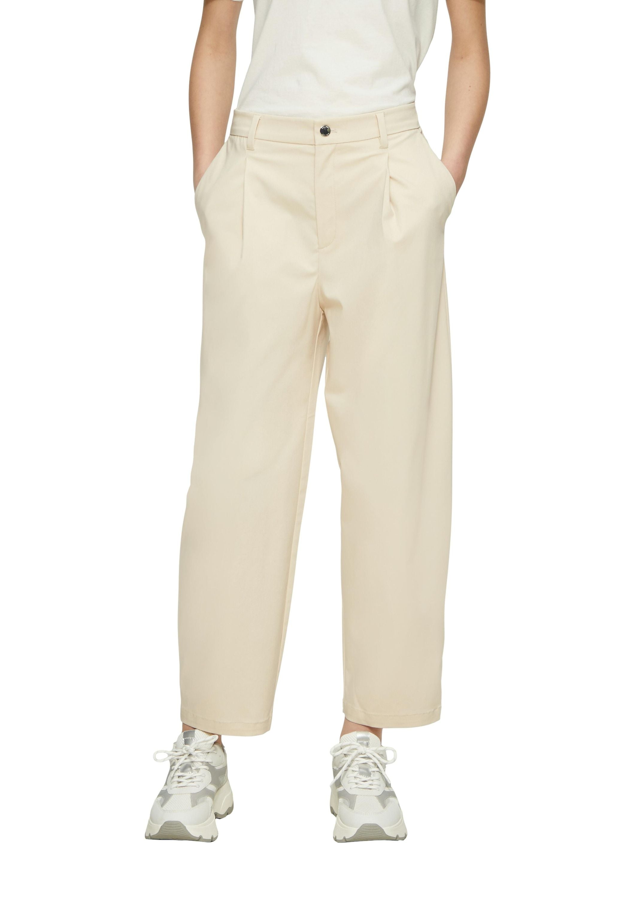 Bundfaltenhose Wide Leg - 8100-BROWN - Beige