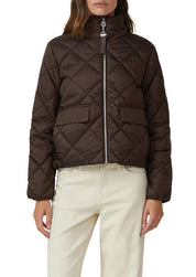 Steppjacke mit Stehkragen - 8945-BROWN - Braun