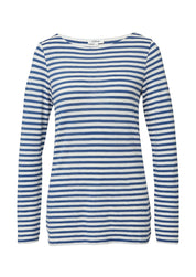 Langarmshirt aus Baumwolle - 55G4-BLUE - Blau