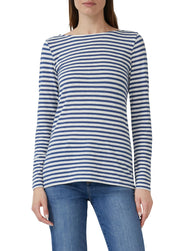 Langarmshirt aus Baumwolle - 55G4-BLUE - Blau