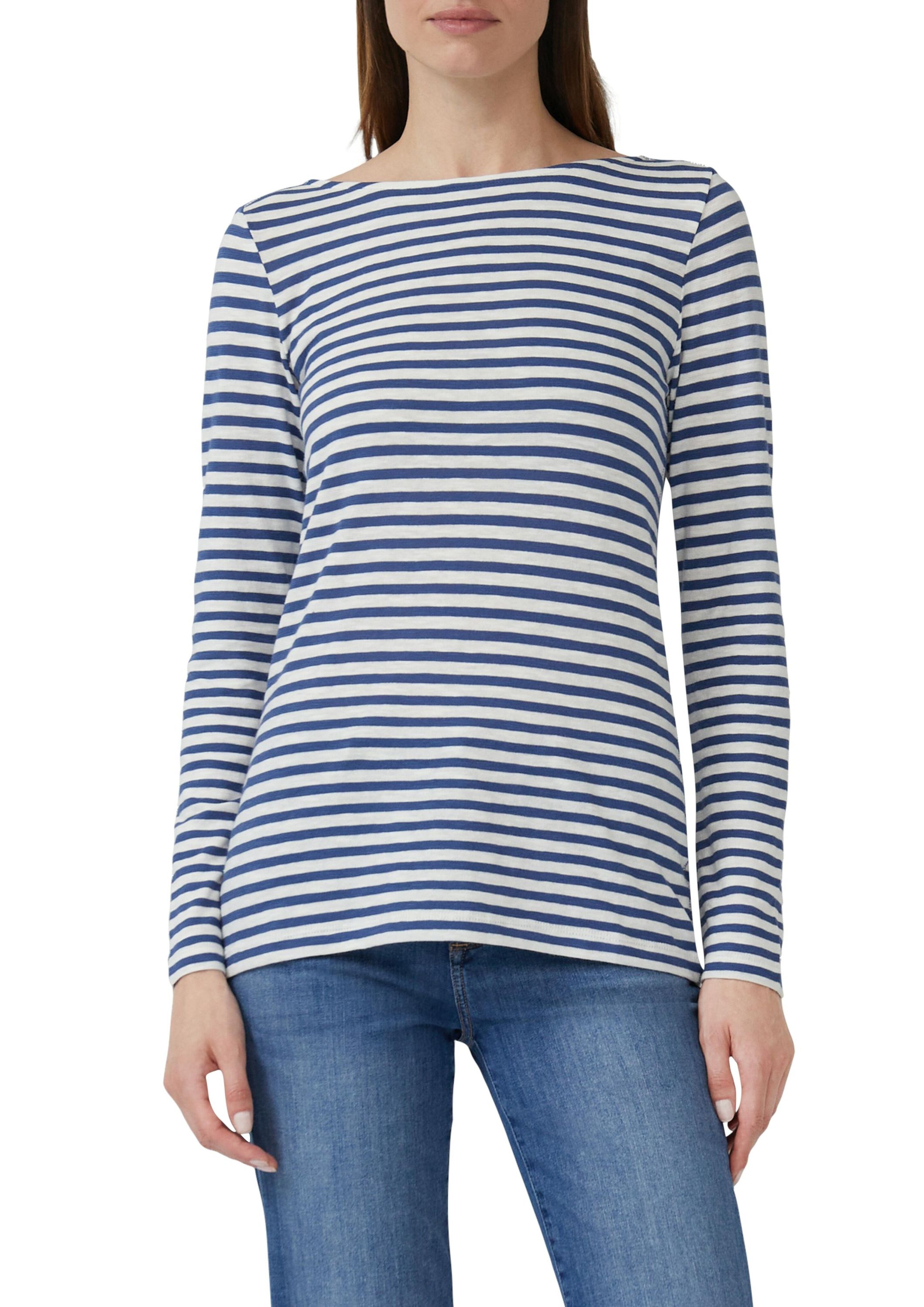 Langarmshirt aus Baumwolle - 55G4-BLUE - Blau