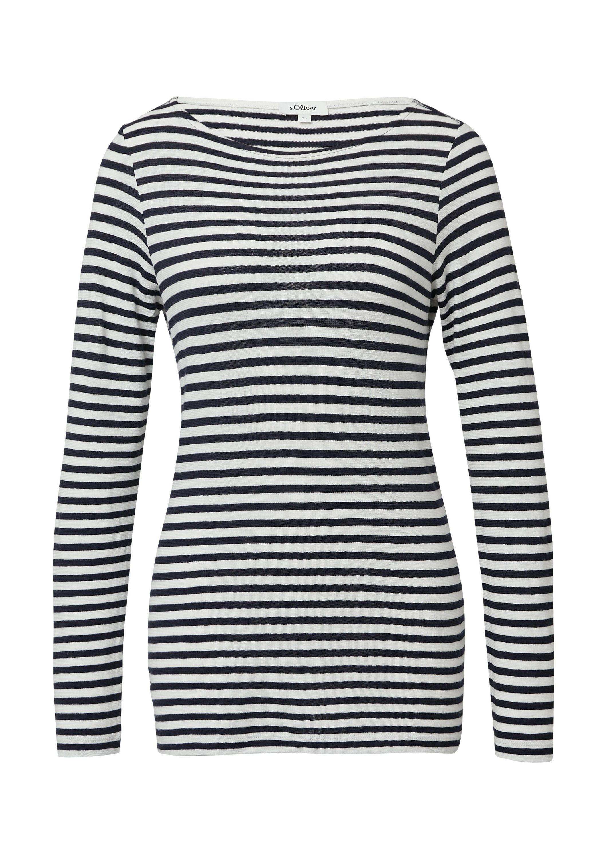 Langarmshirt aus Baumwolle - 59G4-BLUE - Blau