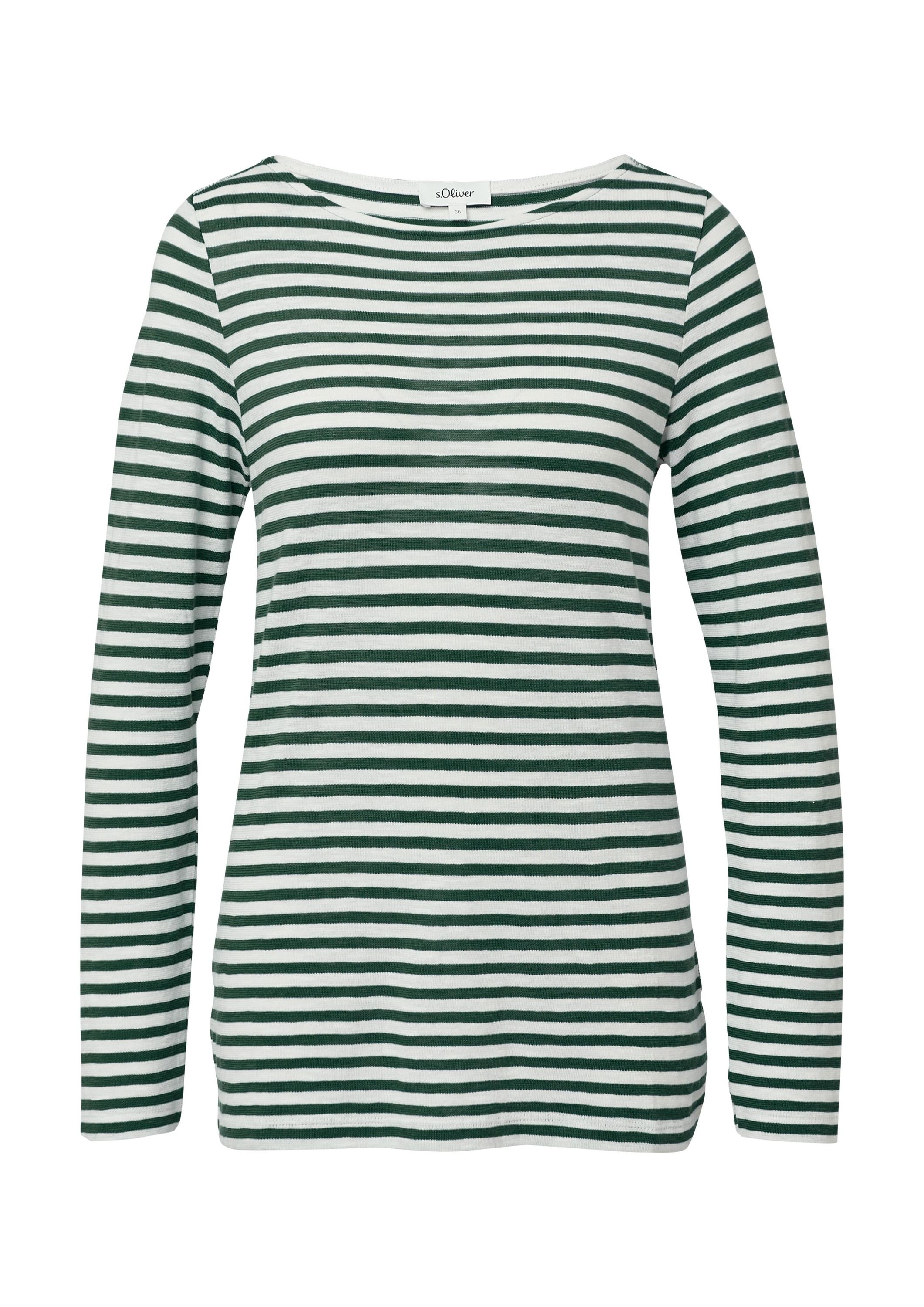 Langarmshirt aus Baumwolle - 69G4-BLUE GREEN - Grün