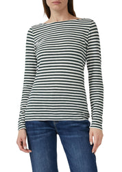 Langarmshirt aus Baumwolle - 69G4-BLUE GREEN - Grün