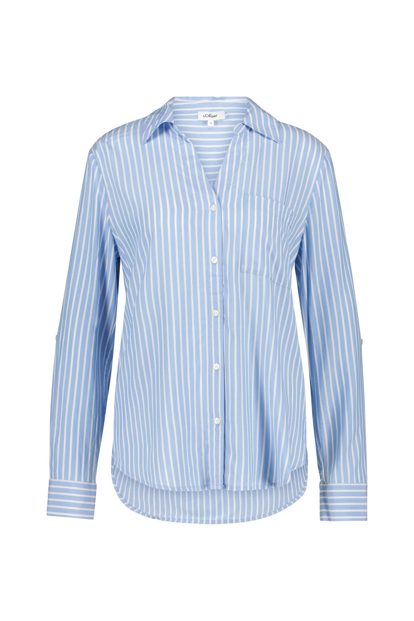 Bluse aus Viskose - 51G0-BLUE - Blau