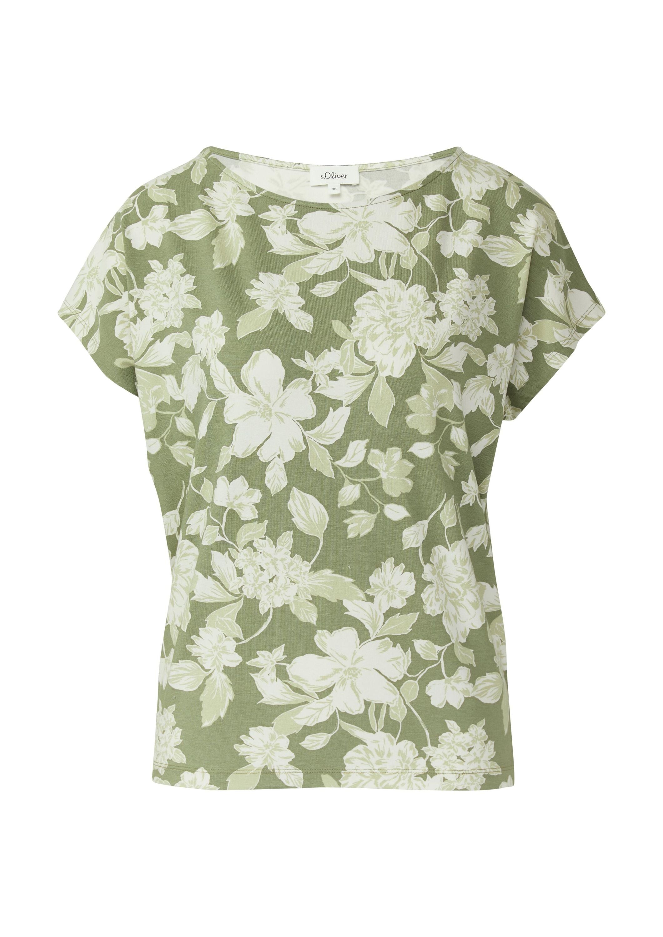 T-Shirt aus Viskose - 79A0-GREEN - Grün