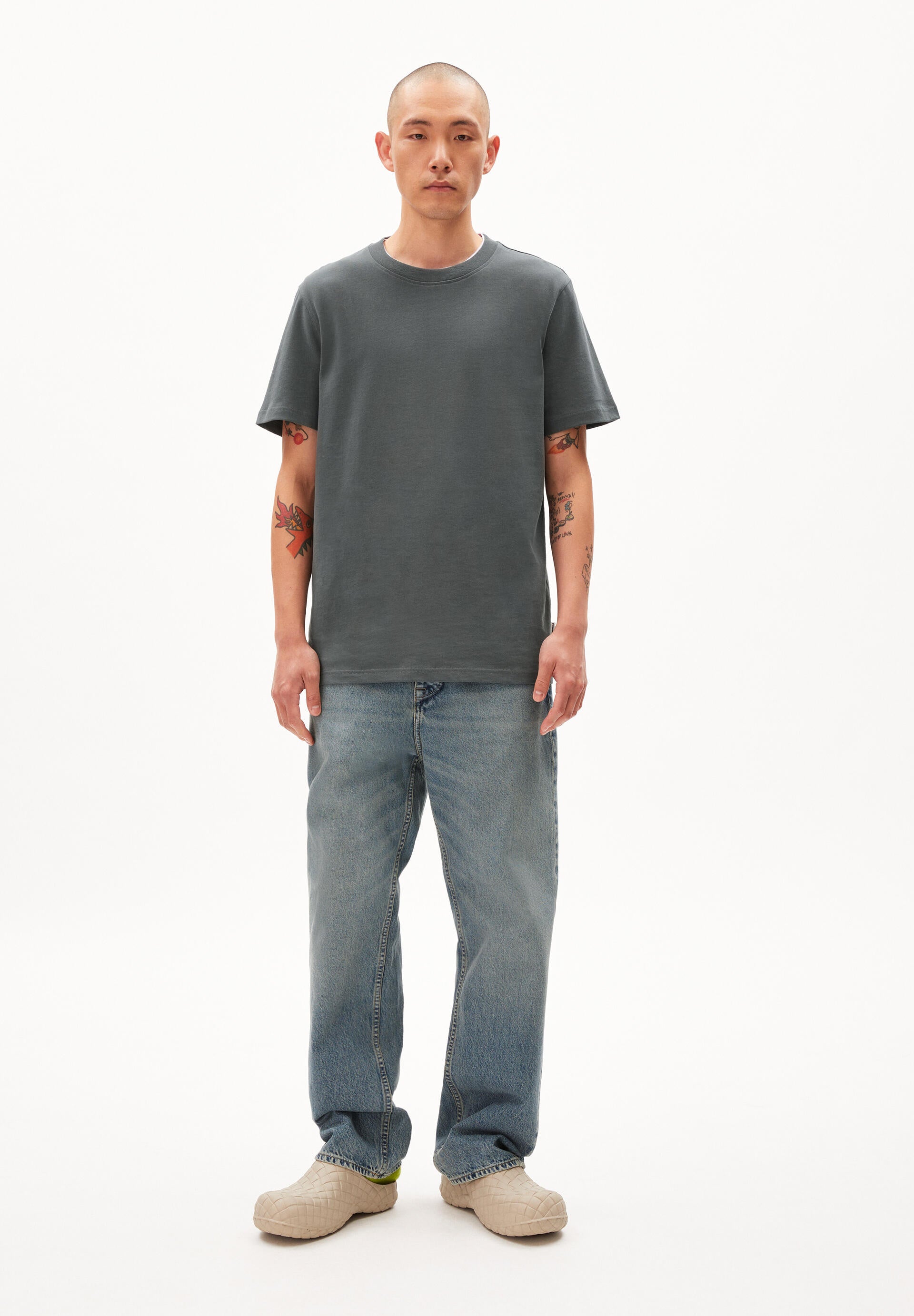 T-Shirt aus Baumwolle - 2682-space steel