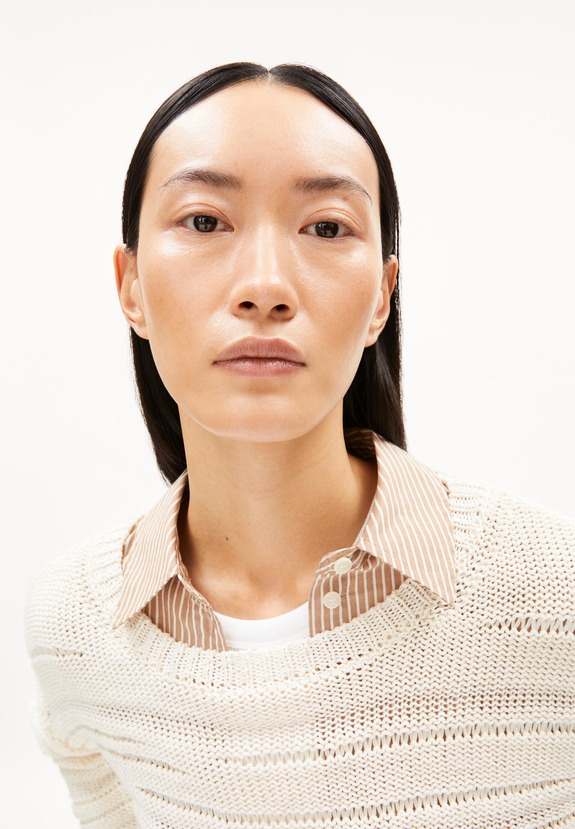 Strickpullover Loose Fit - 3069-light oatmilk - Creme