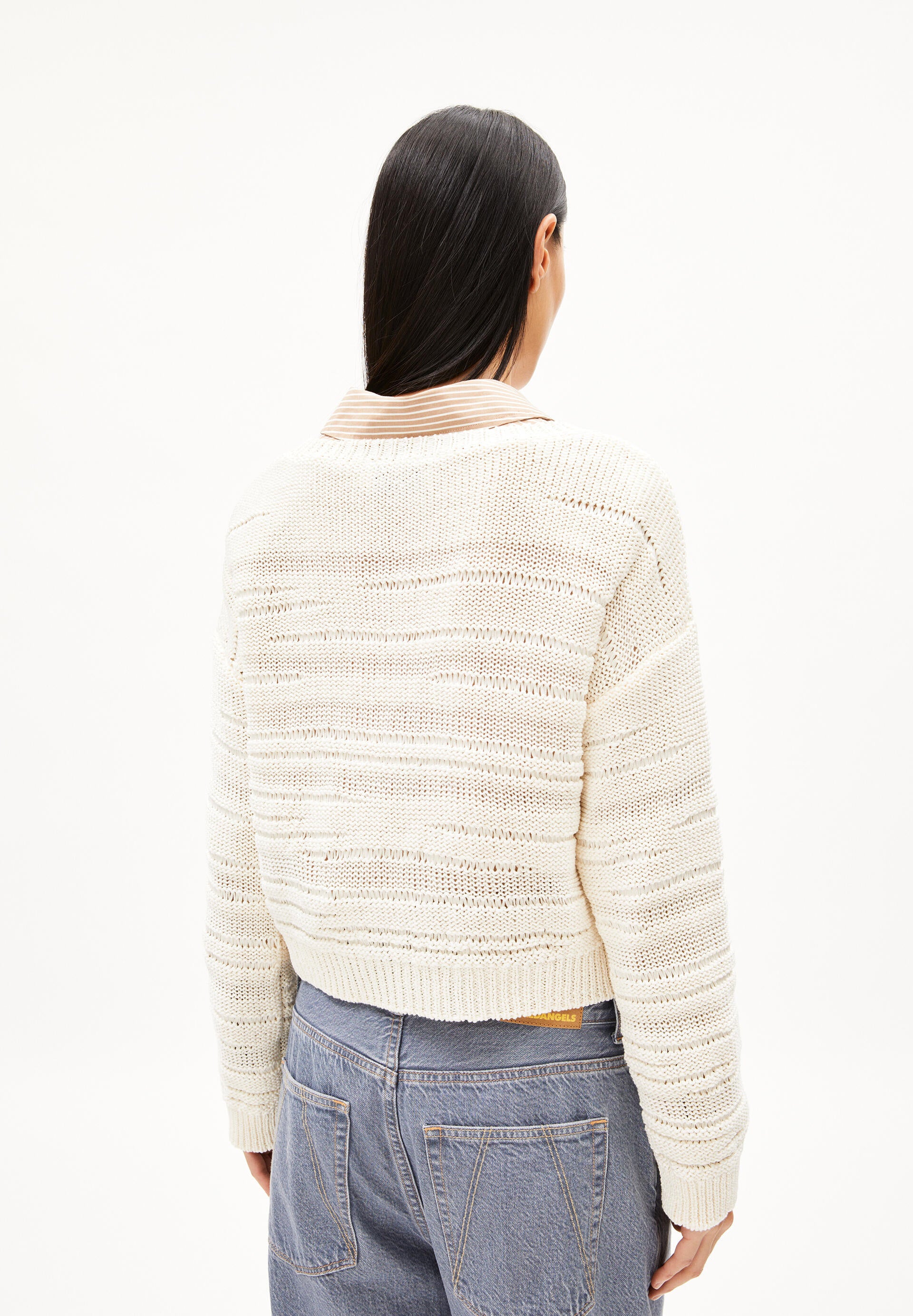 Strickpullover Loose Fit - 3069-light oatmilk - Creme