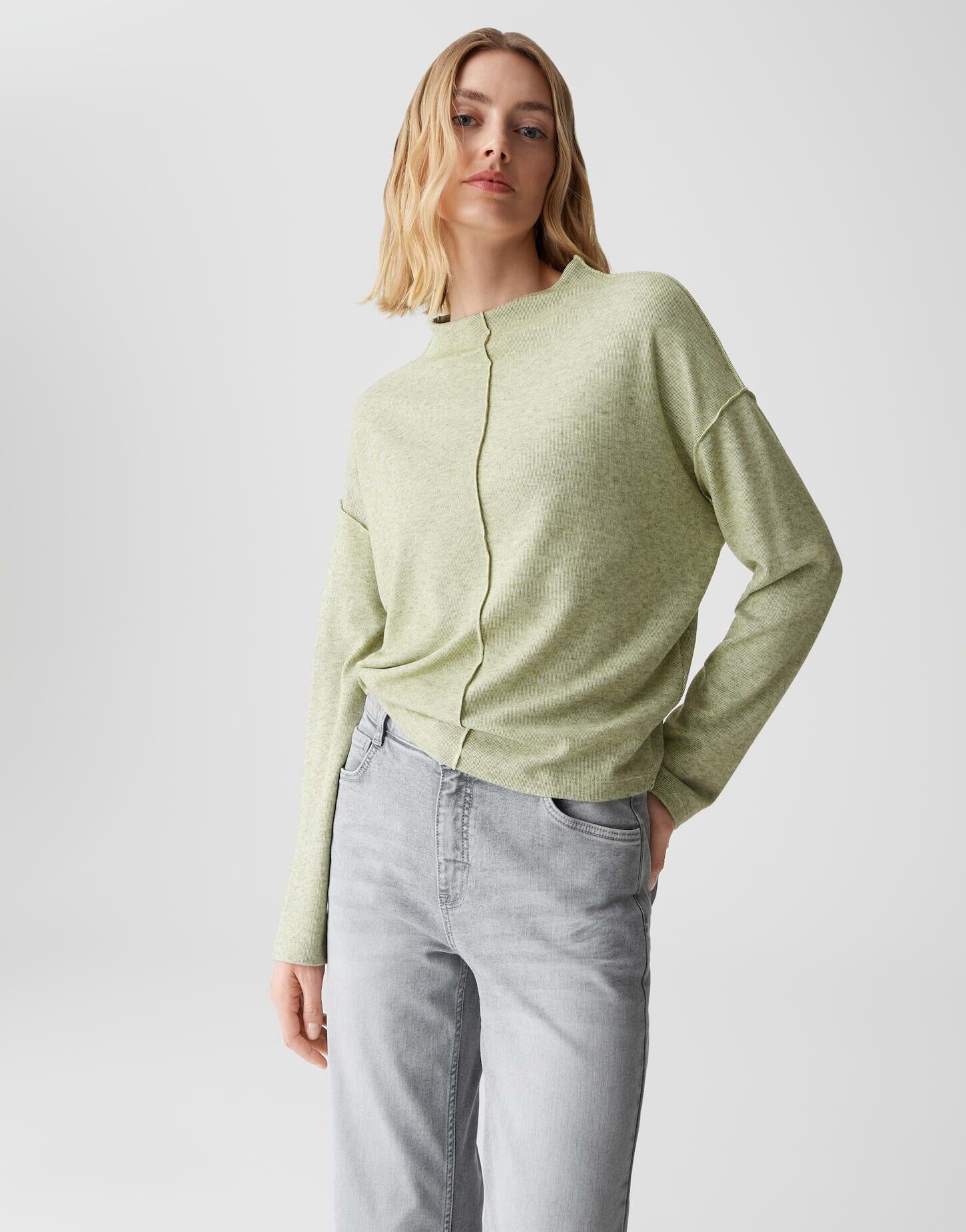 Langarmshirt SINZI - 30041-soft matcha - Grün