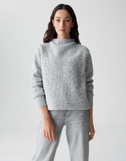 Strickpullover GOBANO - 8056-hazy fog melange - Grau