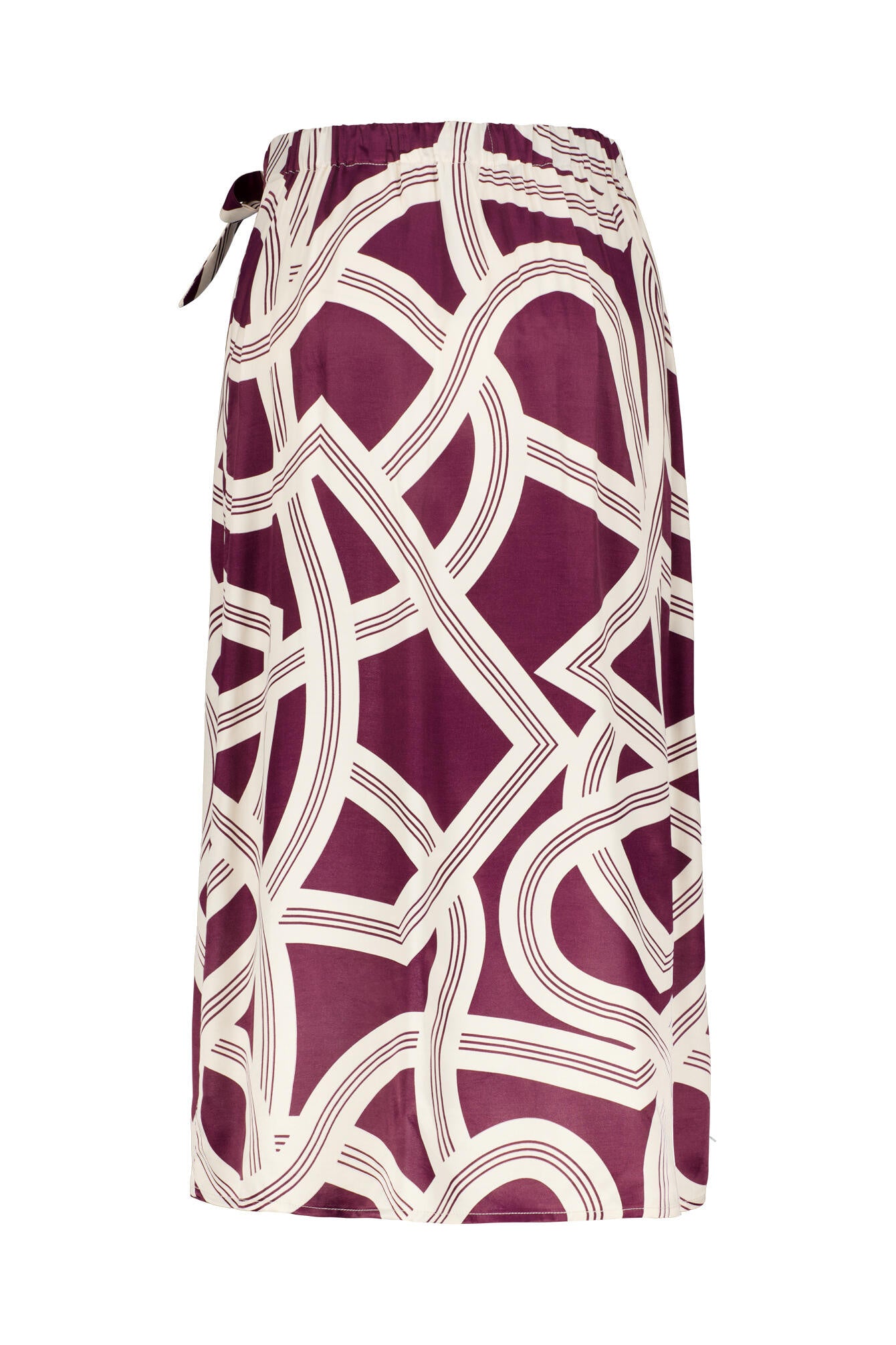 Wickelrock Midi aus Viskose - 40036-cassis - Rot