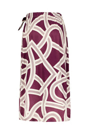 Wickelrock Midi aus Viskose - 40036-cassis - Rot