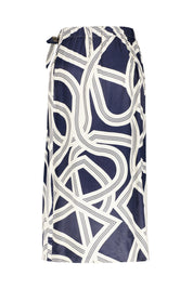 Wickelrock Midi aus Viskose - 60020-coal blue - Blau