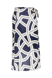 Wickelrock Midi aus Viskose - 60020-coal blue - Blau