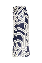 Wickelrock Midi aus Viskose - 60020-coal blue - Blau