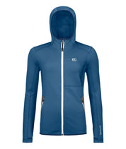 Fleecejacke mit Kapuze - 58301-sea surface - Blau
