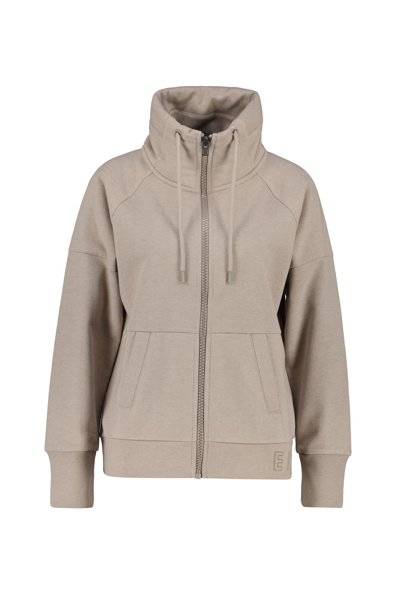 Sweatjacke AIRIN aus Baumwollmix - 1410-Silver Sand Mel. - Beige