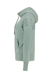 Sweatjacke KAIRE aus Baumwolle - 8740-Soft Sage - Grün