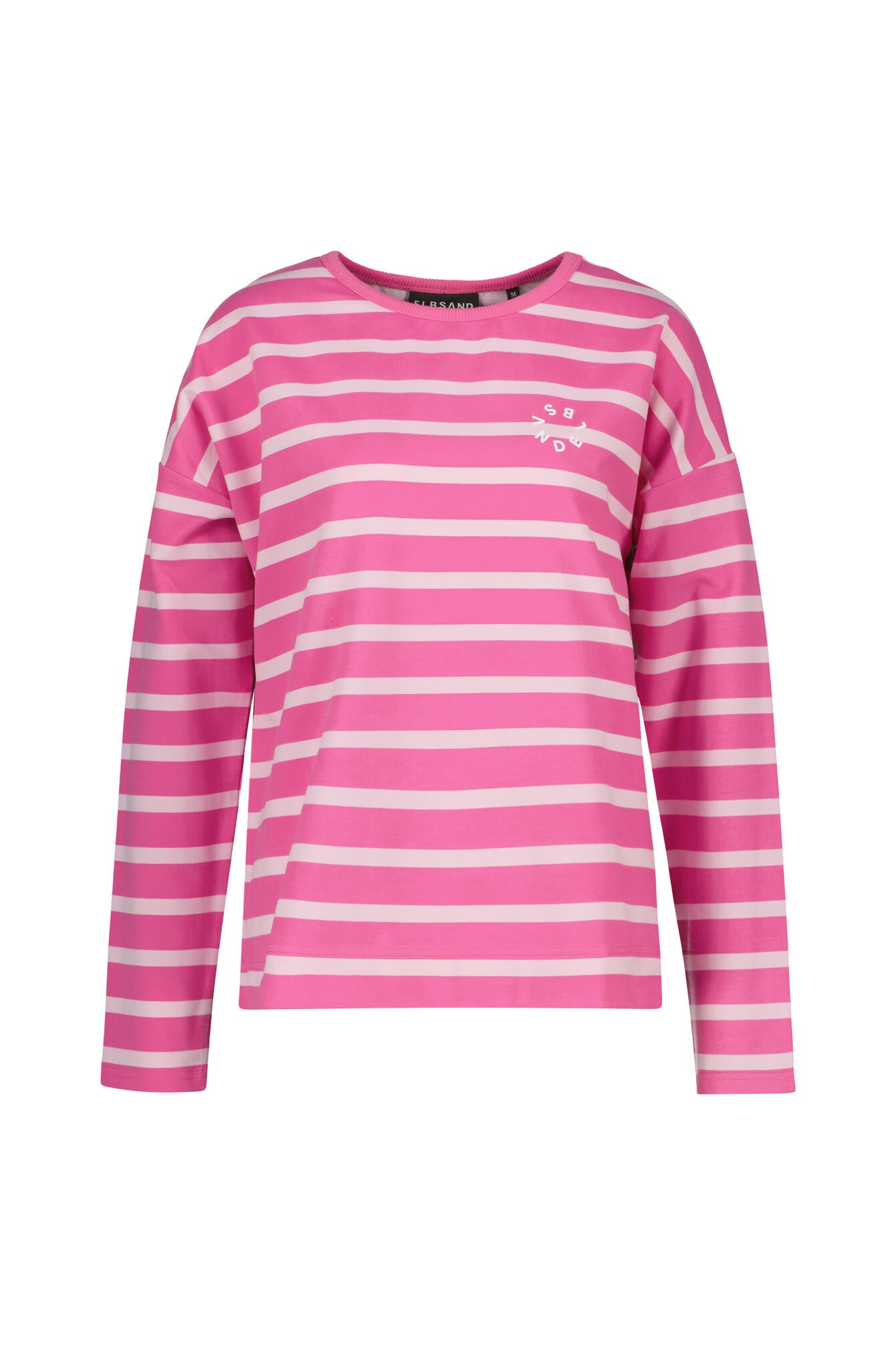 Sweatshirt ELVA Loose Fit - 0127-Magenta Sky_Soft Rose_str - Pink