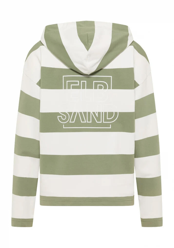 Sweatshirt EYDIS Loose Fit - 0126-Cloud White_Green Leaf_st - Grün