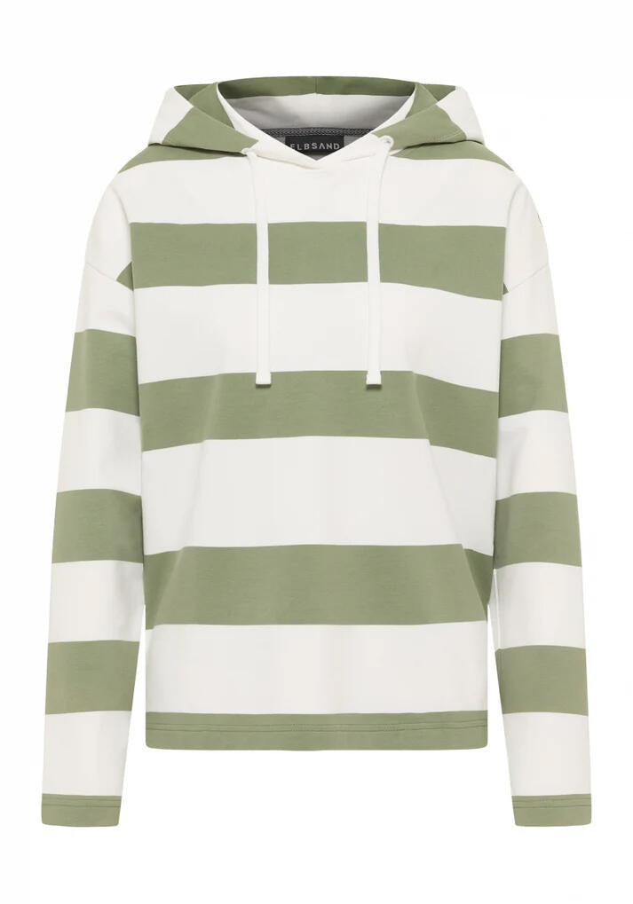 Sweatshirt EYDIS Loose Fit - 0126-Cloud White_Green Leaf_st - Grün