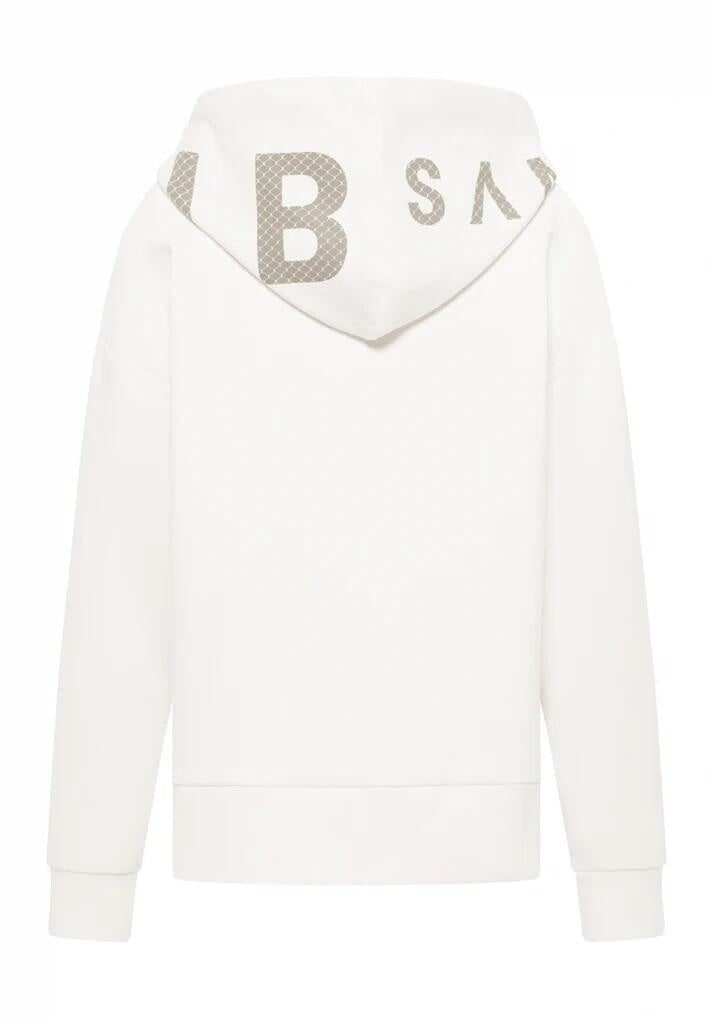 Sweathoodie MAIKA aus Baumwollmix - 16618-Cloud White_ pale fern - Weiß