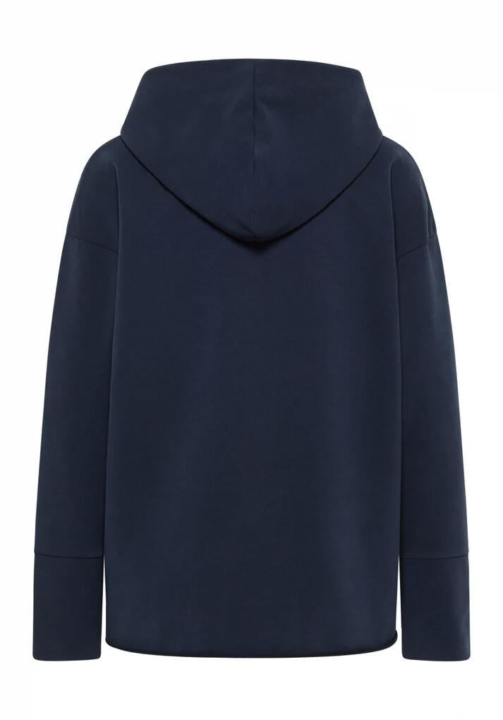 Sweathoodie DARIS aus Baumwolle - 78712-Coldwater_gun metal - Blau