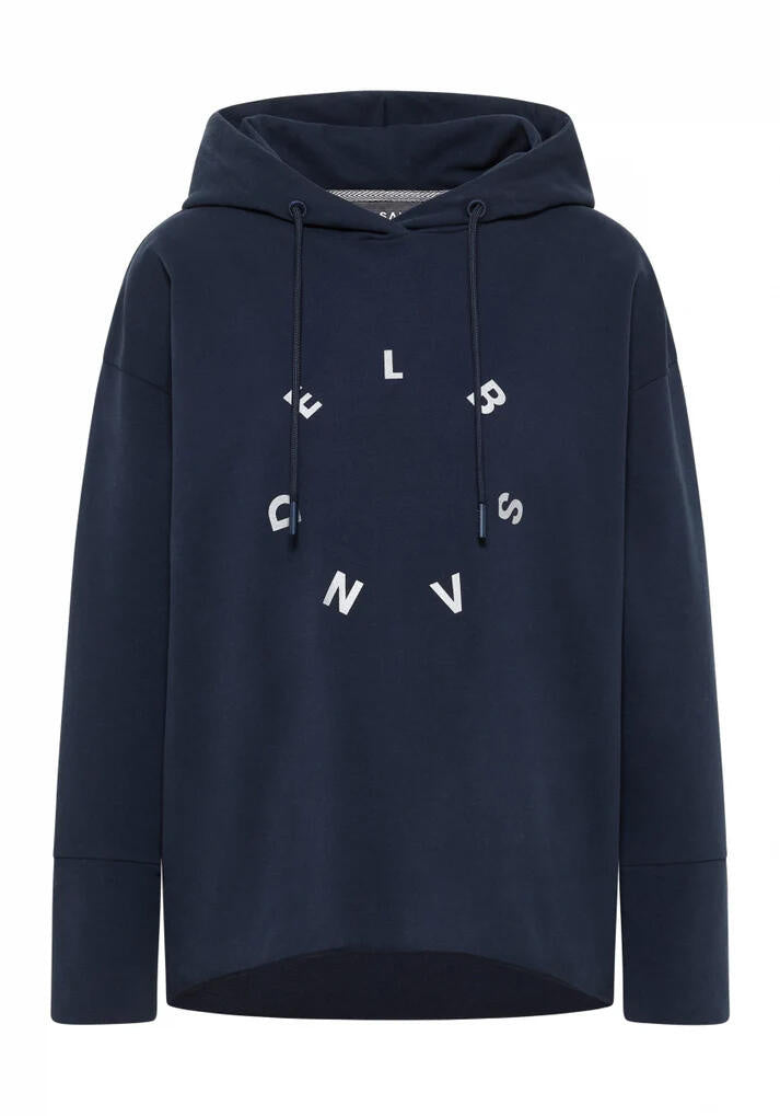 Sweathoodie DARIS aus Baumwolle - 78712-Coldwater_gun metal - Blau