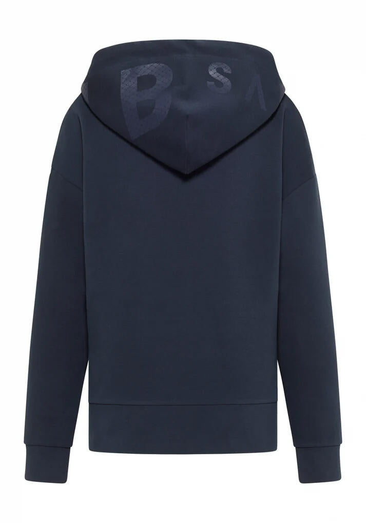 Sweathoodie MAIKA aus Baumwollmix - 78701-Coldwater_ white - Blau