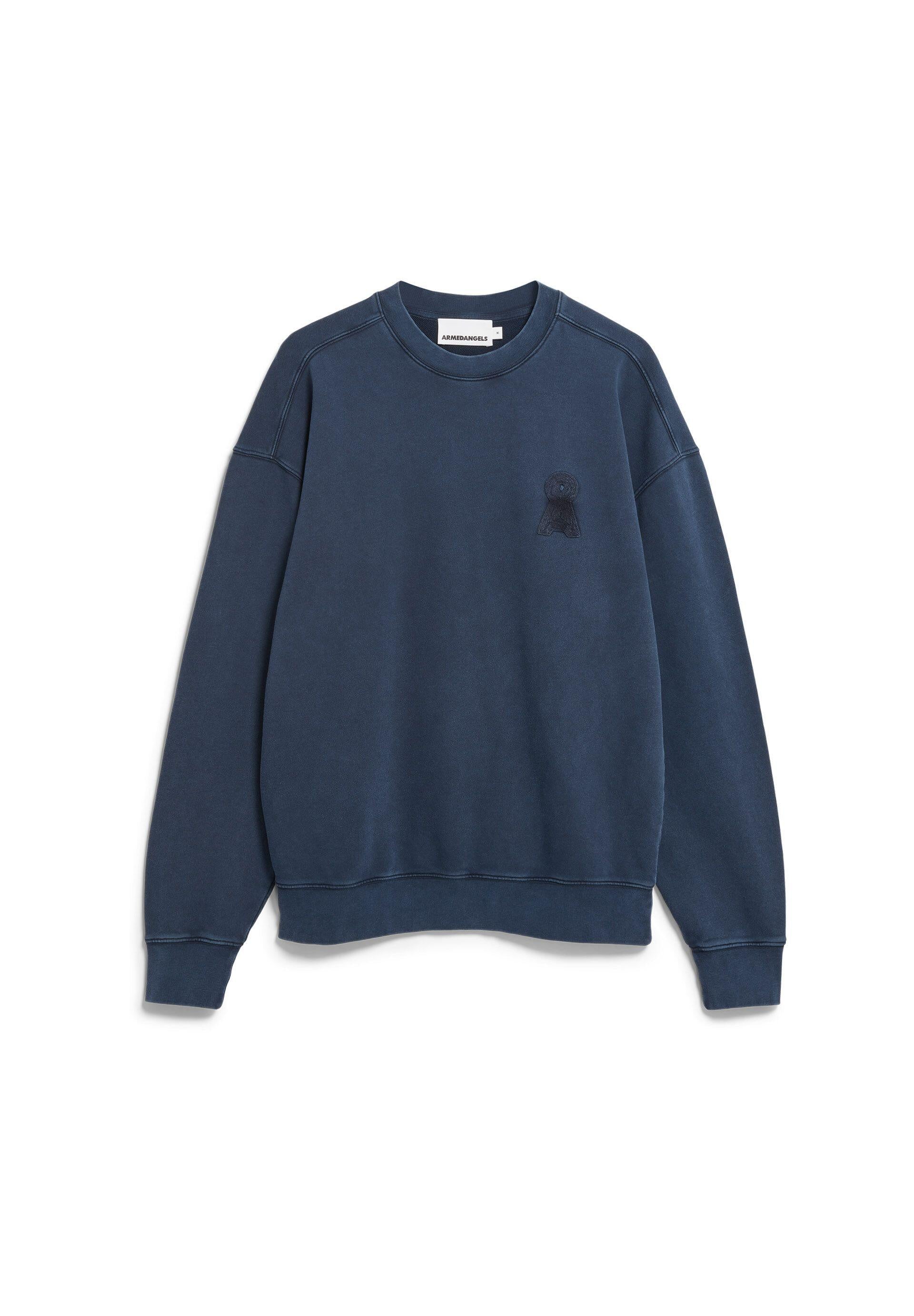 Sweatshirt aus Bio-Baumwolle Relaxed Fit - 3512-night sky washed - Blau