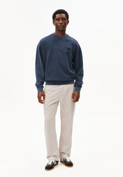Sweatshirt aus Bio-Baumwolle Relaxed Fit - 3512-night sky washed - Blau