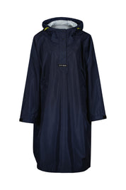 Oversized Regenmantel - solid navy - Blau