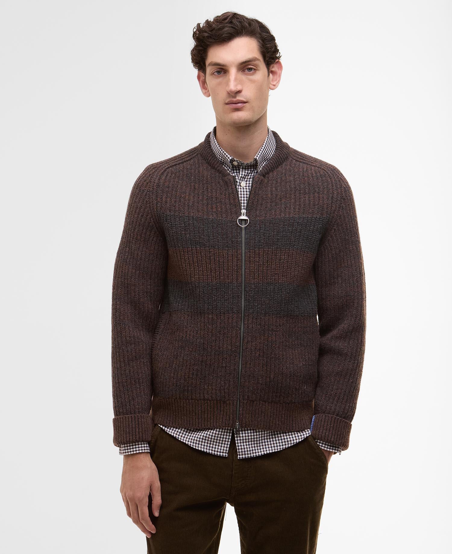Paul Smith loves Barbour Strickjacke - RU71-Rustic - Braun