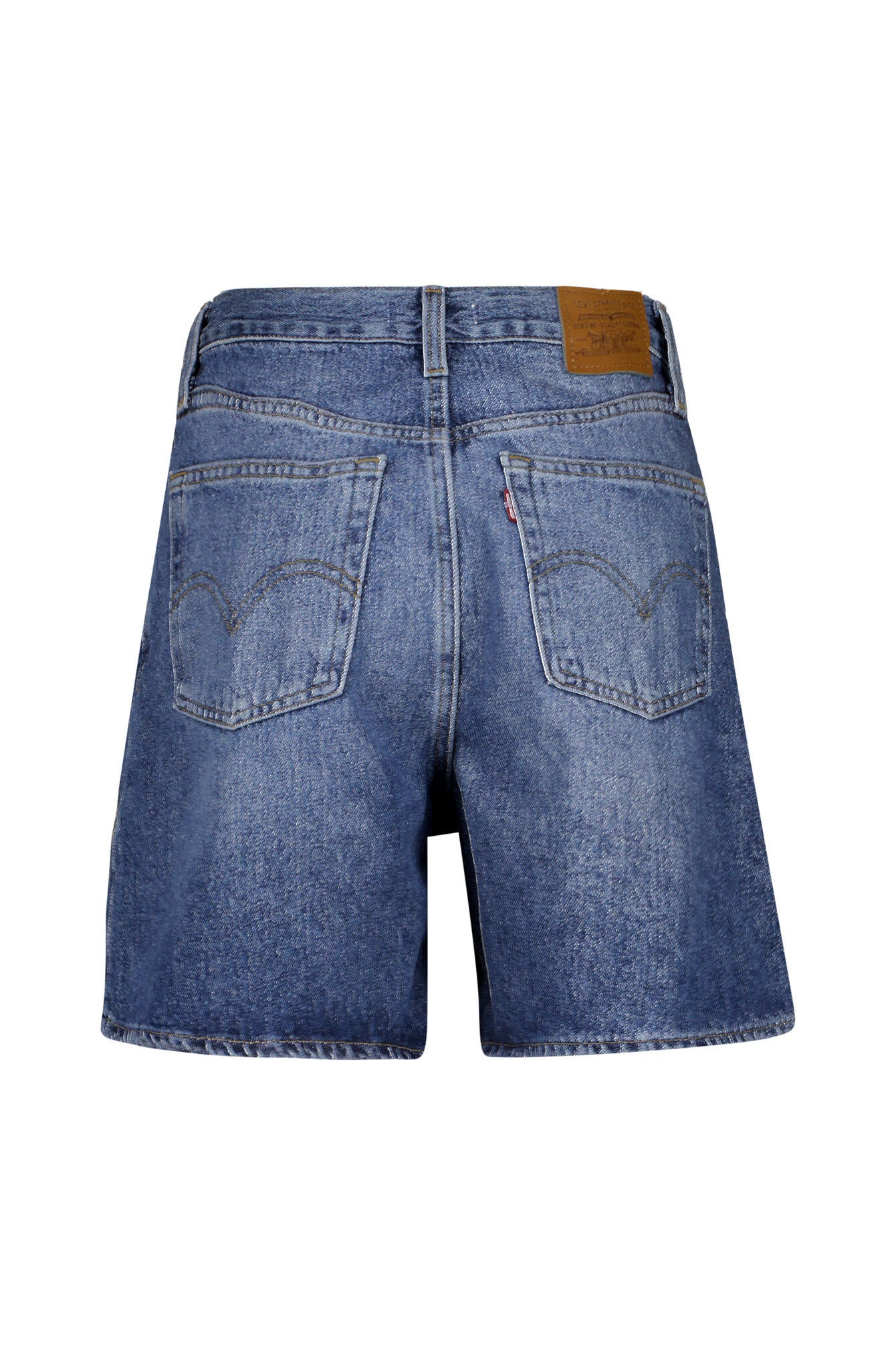 Jeansshorts High Waist aus Baumwolle Baggy - 05 - Blau