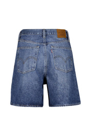 Jeansshorts High Waist aus Baumwolle Baggy - 05 - Blau