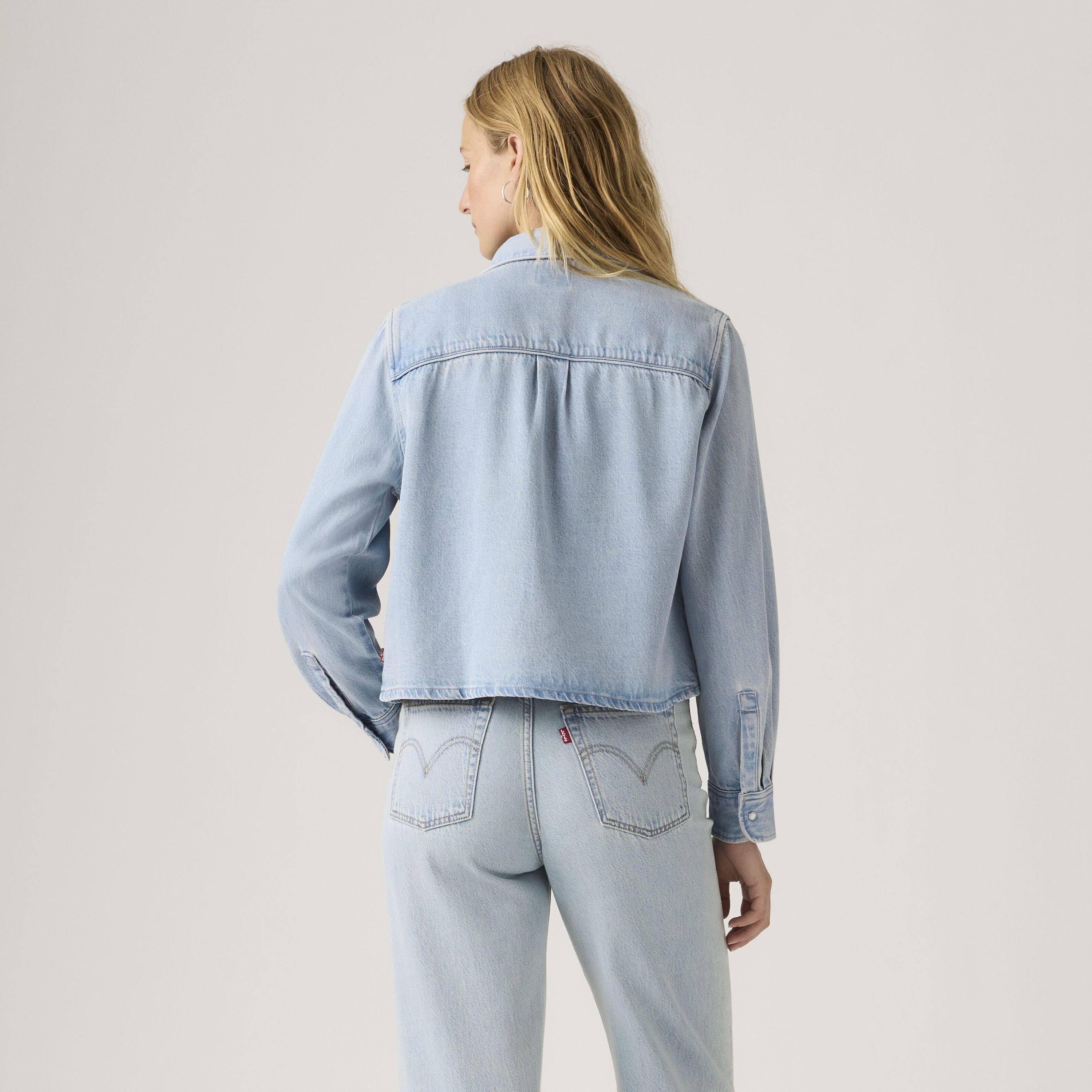 Jeansjacke LOGAN aus Baumwollmix - 01 - Blau