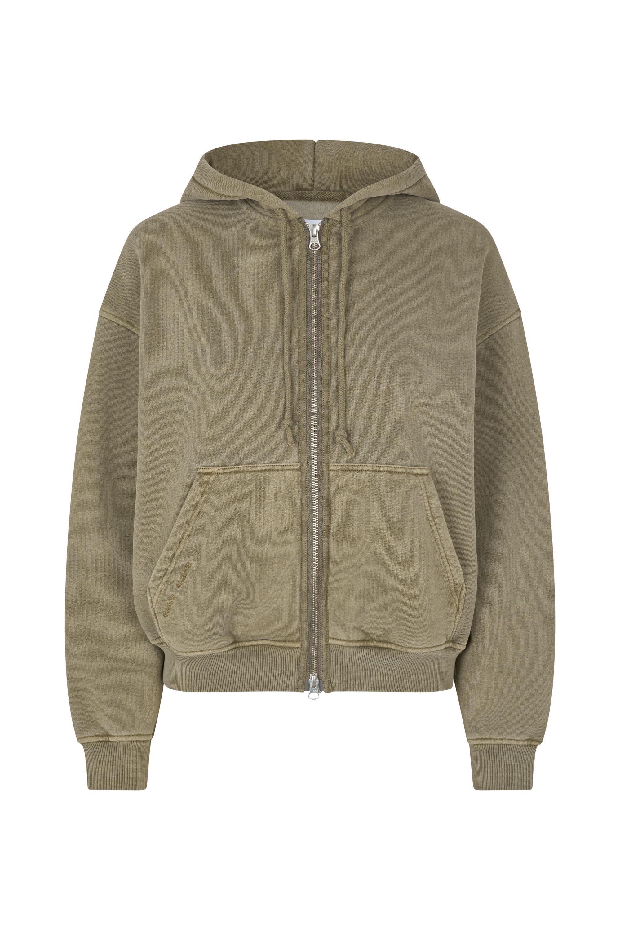 Sweatshirtjacke aus Baumwollmix - Vetiver - Grün