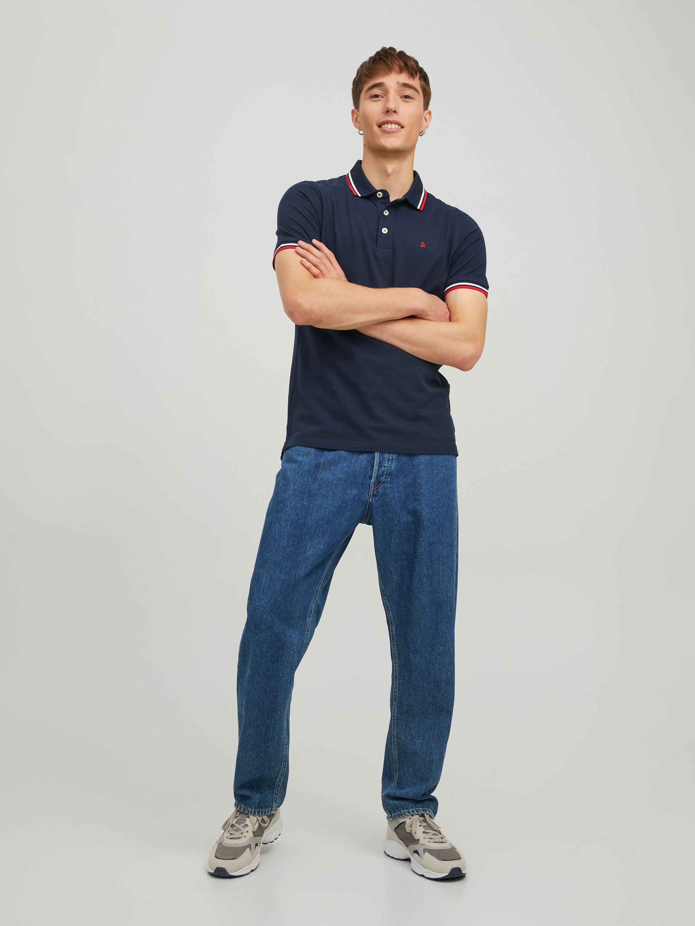 Poloshirt aus Baumwolle - Navy Blazer/SLIM FIT - Blau