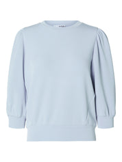 Sweatshirt mit Puffärmeln - Cashmere Blue - Blau